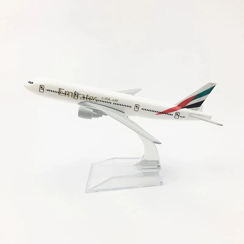 16cm Metal Plane Plane B777 Series Diecast 1/400 Scale Aircraft Miniature Airplane Models With Stand For Souvenir Hobby Display view 3