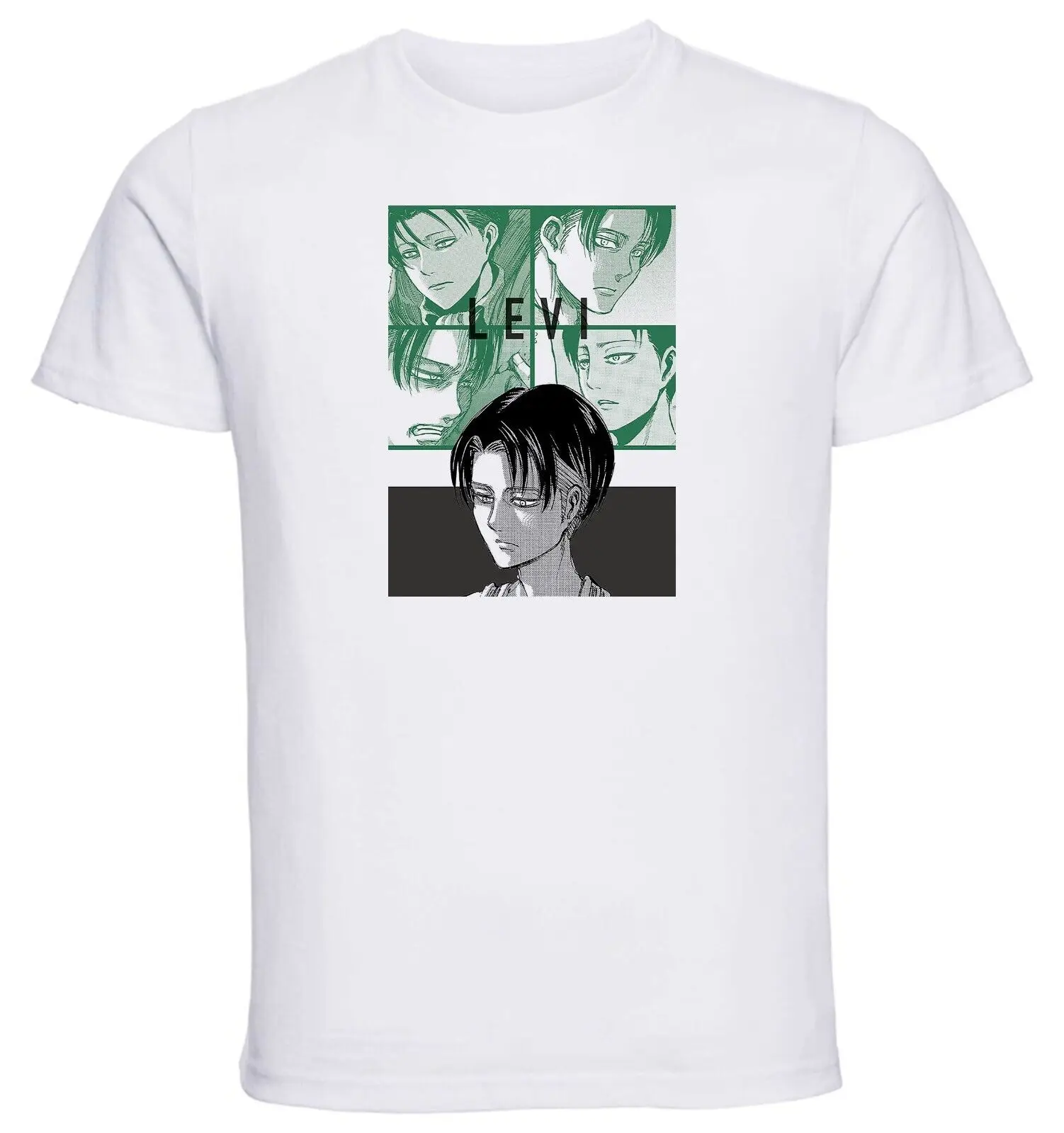 Unisex White T-Shirt - Manga Style - Attack on Titan - Lavi Ackerman-