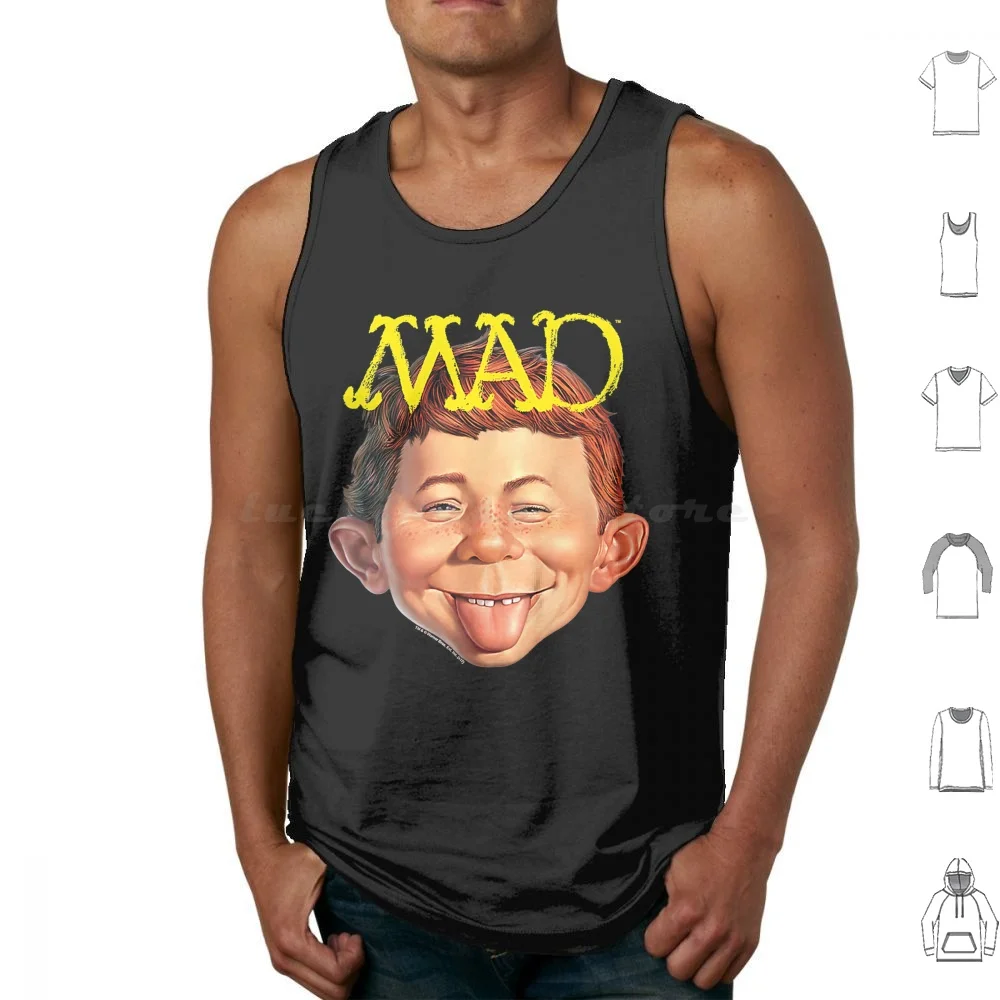 Mad Magazine Absolutely Mad Tank Tops Vest Sleeveless Mad Magazine Mad Magazine Vintage Retro Alfred E Neuman Funny Comics