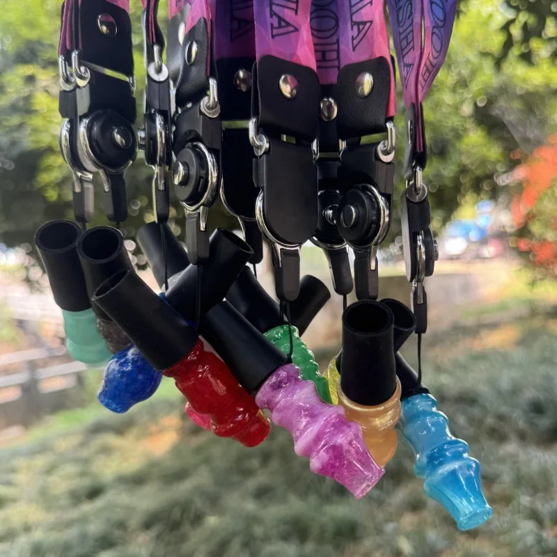 1Pc Hookah Resin Mouthpiece with Hang Rope Strap for Hookah Hose Chicha Cachimba Sheesha Accessories Random