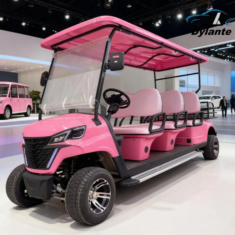 

Китай 6-местная экскурсионная тележка для гольфа Уличная легальная электрическая тележка для гольфа VIP-почтой гостьовый электрический четырехколесный автомобиль новой энергии