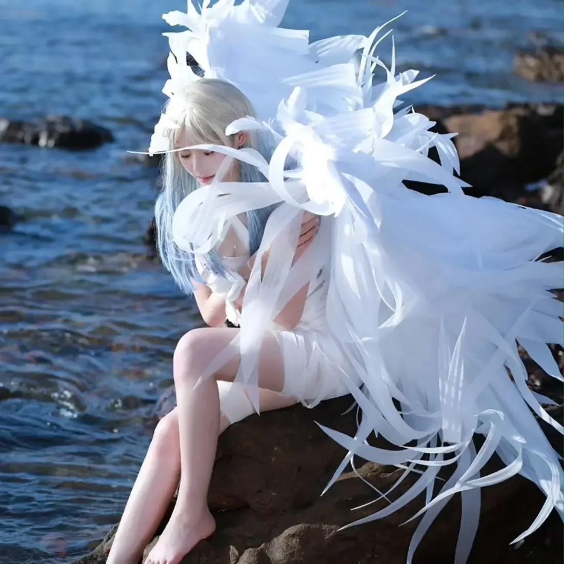 White Beach Photography Wings Fairy Simulation Halloween Wings Model Catwalk Costume Super Wings Nightclub Performance Props