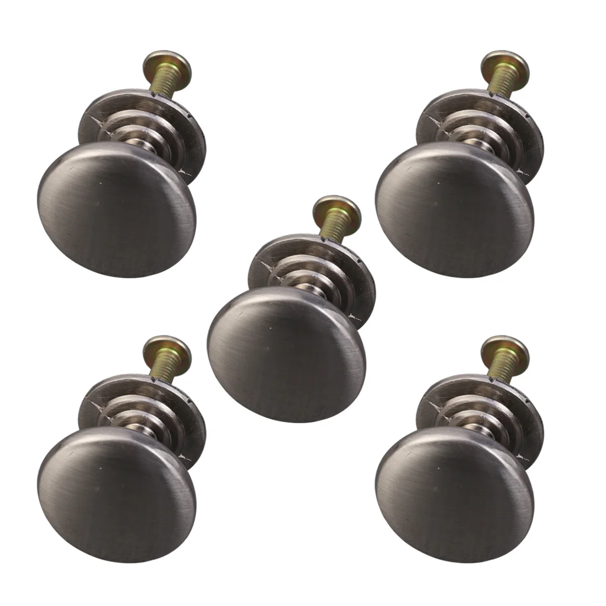 

5 Pcs Round Handle Kitchen Cabinet Knobs Drawer Stainless Steel Aluminium Alloy