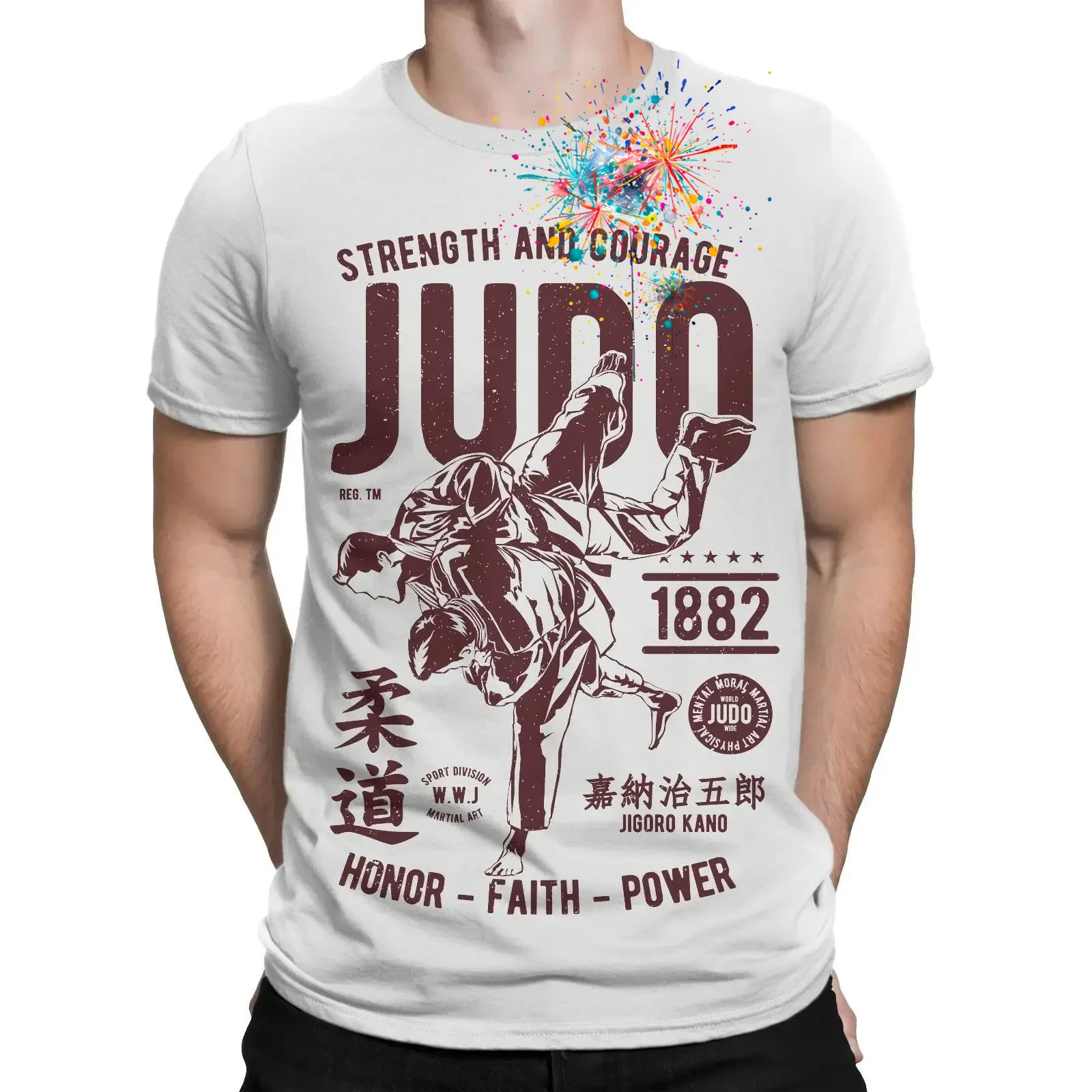 Judo TShirt Boxer Kampfsport Muay Thai MMA Ringen Klassik Funshirt Boxen Judoka Men's 100% Cotton Casual T-shirt Loose Top S-3XL