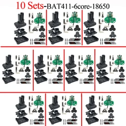 BAT411 BAT420 Lithium Ion Battery Plastic Case Shell Box PCB charging Protection Board Label For Bosch 10.8V 12V BAT412A BAT413A