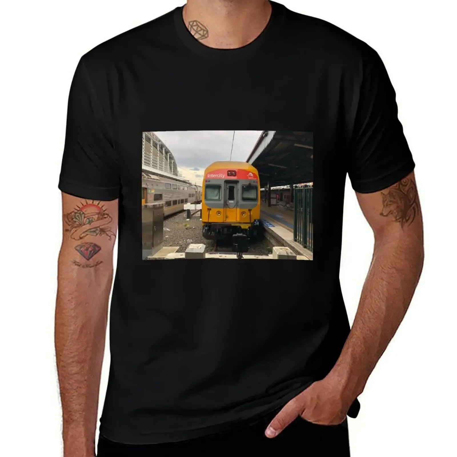 NSW TrainLink InterCity V Set at Central Station T-Shirt oversized rapper graphic tees tops big and tall t shirts for men