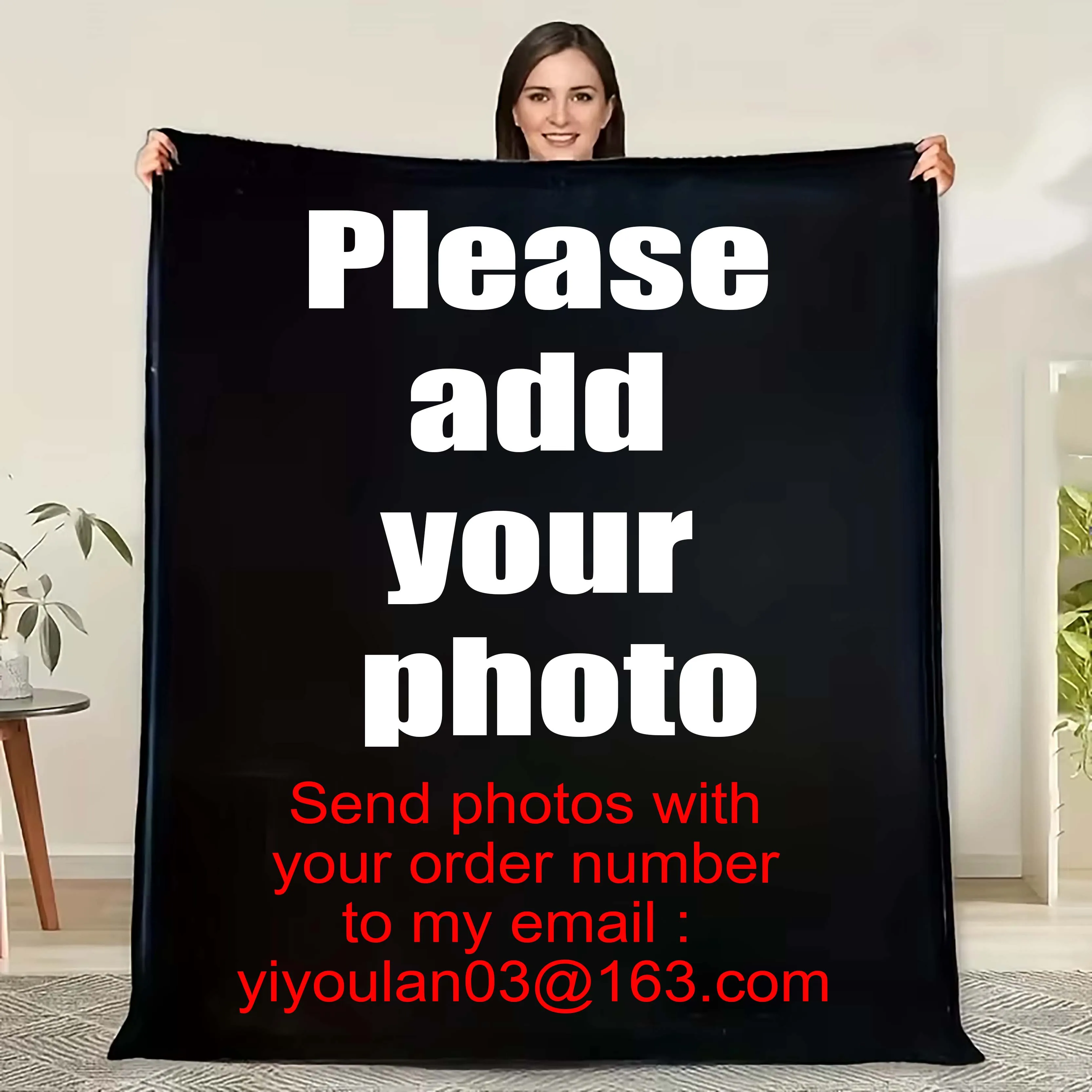 Personalized Your Photo Blanket Customized DIY Print on Demand Dropshipping Warm Throw Blankets for Bed Sofa Valentine's Day