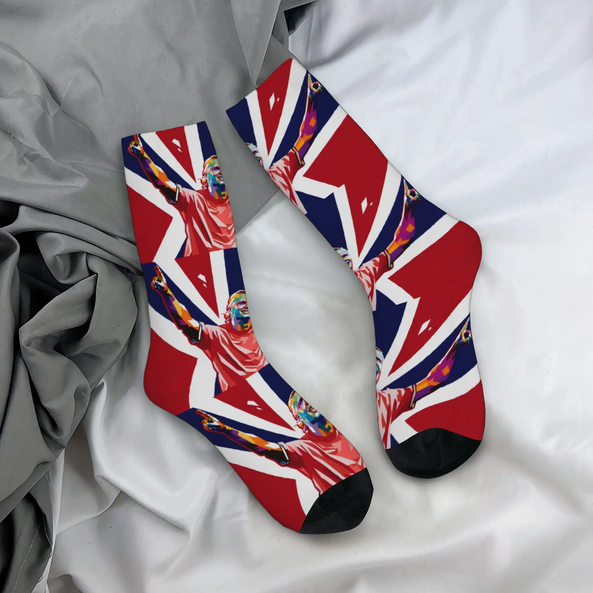 Winter Warm Harajuku Women Men Erling Haalands Norway Pop Art  Socks  Non-slip Basketball Socks