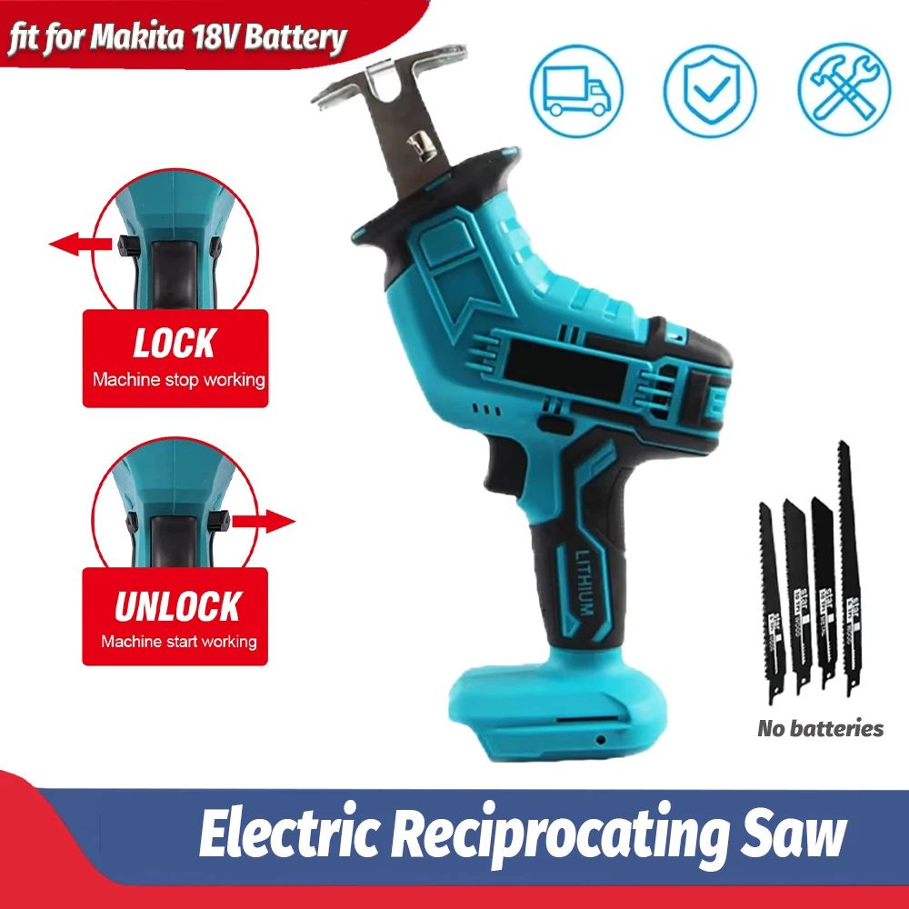 

Беспроводная электрическая сабельная пила, пила для резки дерева и металла, сабельная пила с литиевой батареей, портативная пила, электроинструмент для Makita