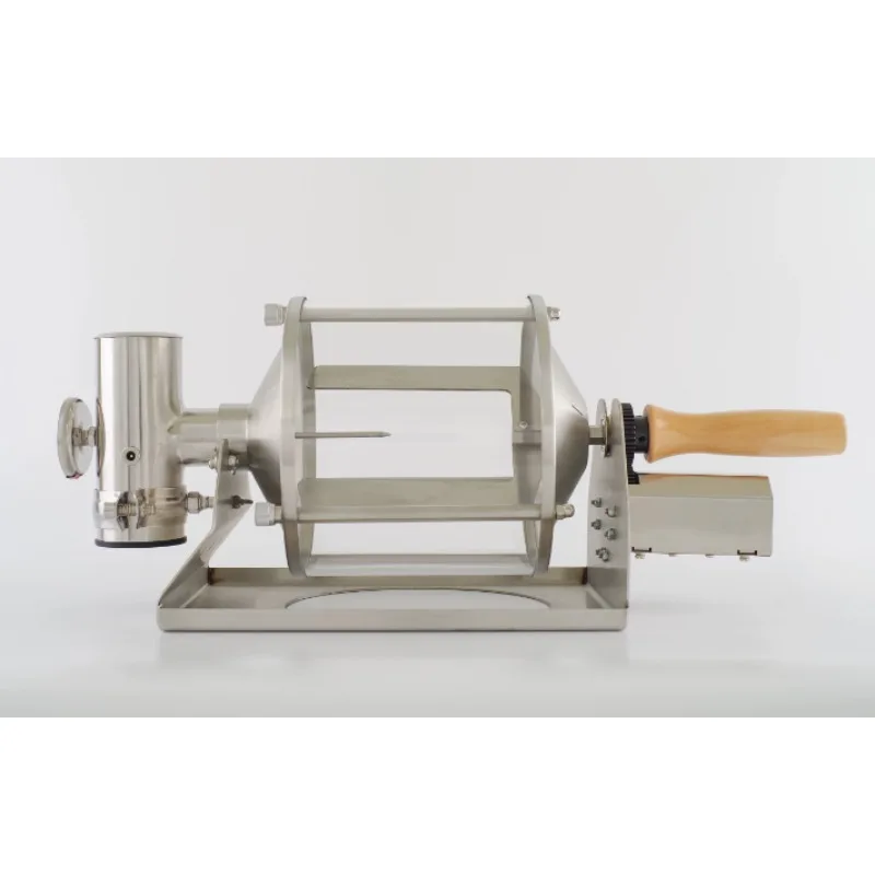 Home Gas Coffee Roaster with Stirrer & Exhaust, Small Bean Roasting Machine, Stainless Steel Drum