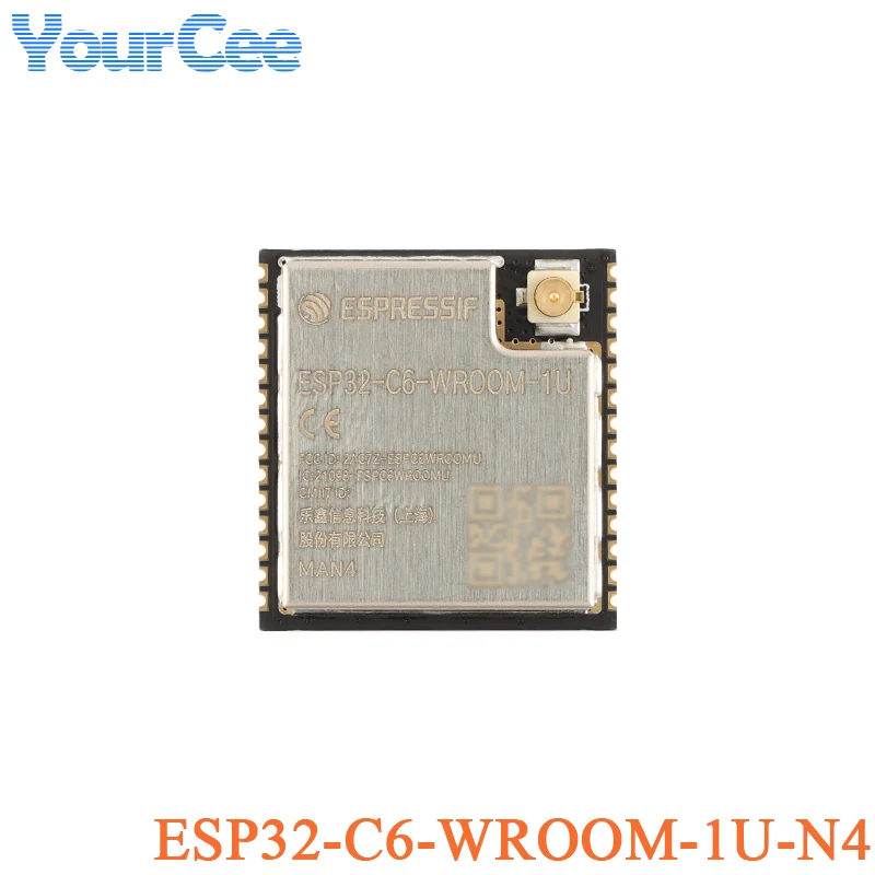 ESP32-C6-WROOM-1 N16 N8 N4 ESP32-C6-WROOM-1U ESP32-C6-MINI-1-H4 N4 2.4G Wi-Fi 6 Ble 5 Moduł bezprzewodowy Wi-Fi Zigbee 3.0 Thread SPI