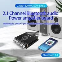 Placa amplificadora de Audio YS-S350H Bluetooth 5,1, plantilla Digital, Subwoofer de sintonización alta-baja de alta potencia de 2,1 canales, 220W + 220W + 305W