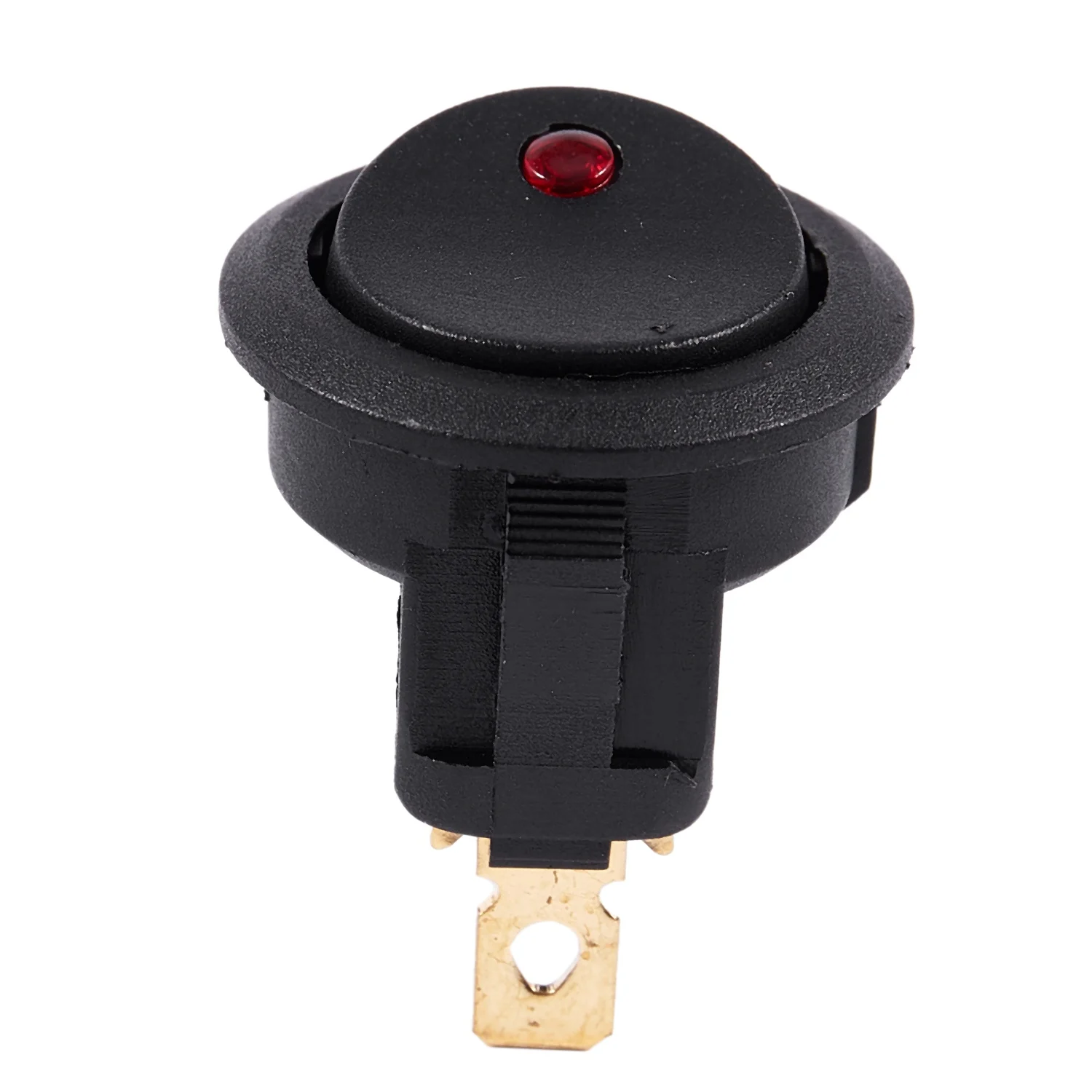 12V LED Inverter Rocking Rocker Switch ROUND SPST ON-OFF for BOAT Car Red