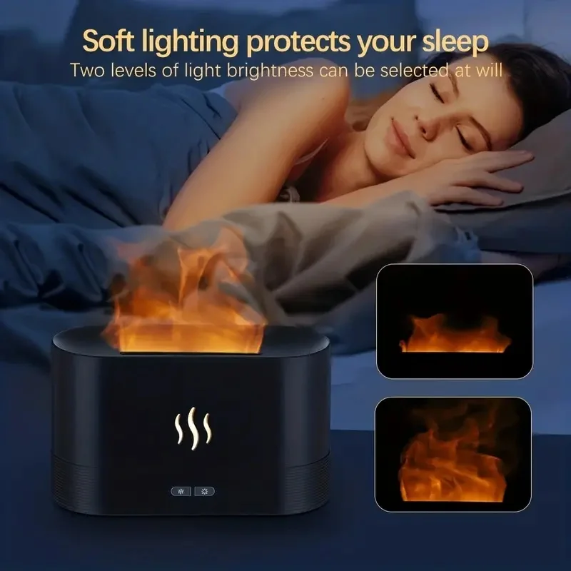 الإبداعية محاكاة لهب المرطب الروائح آلة USB لهب جو مصباح المنزل مكتب الترطيب الروائح