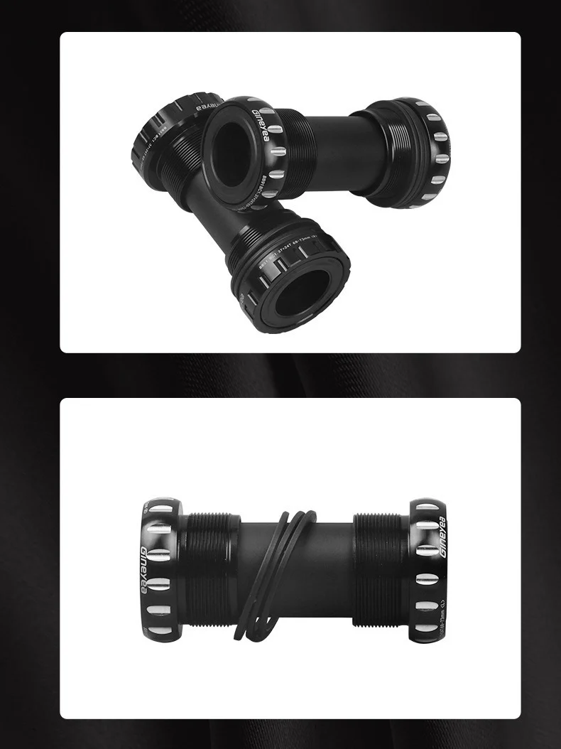 Gineyea BSA Tretlager mit Keramiklager, 24mm 29mm Spindel, 68mm 73mm 100mm 120mm für MTB und Rennräder – Detail 9