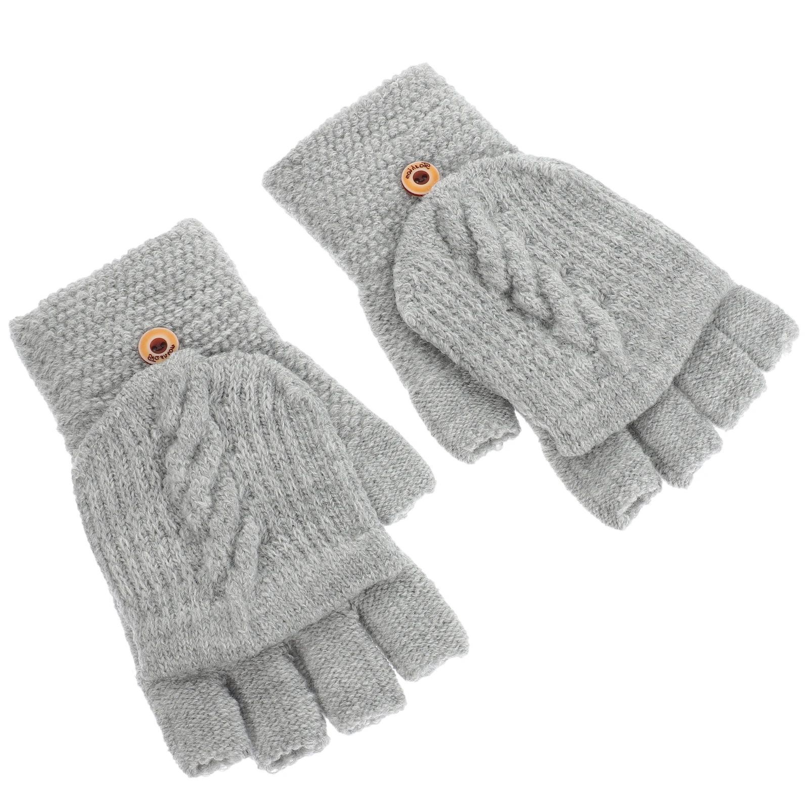 

Fingerless Women Convertible Gloves Warm Gloves For Women Cold Weather Convertible Mittens Black Suitable Outdoor Winter Cycling