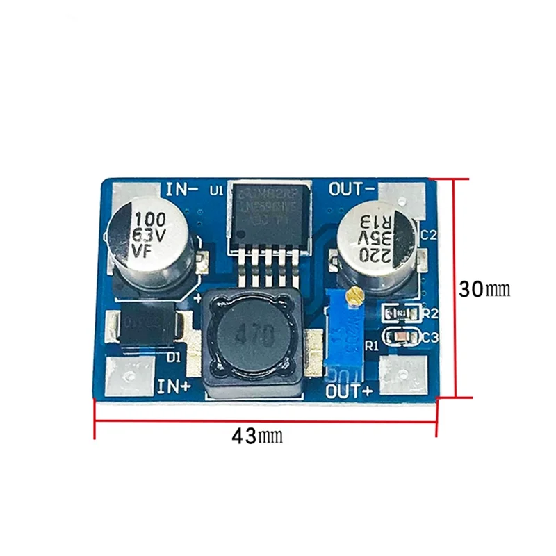 調整可能なドローダウンモジュール,電圧レギュレーター,電気自動車用電源,lm2596hvs,DC5-60V〜DC1.25-26V, 1個