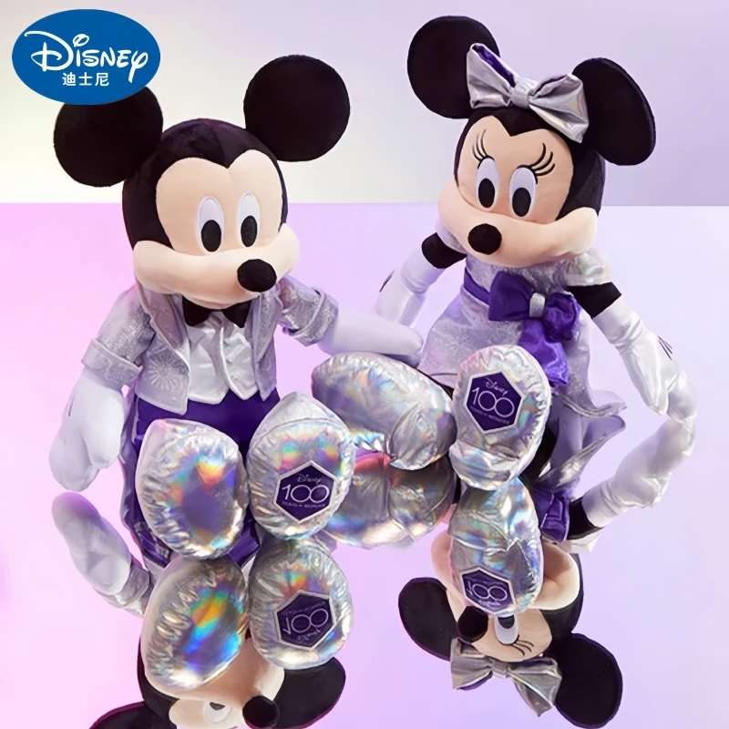 

New Original Disney 100th Anniversary Adventure Series Mickey Minnie Plush Dolls Anime Kawaii Chip N Dale Pluto Stuffed Toys