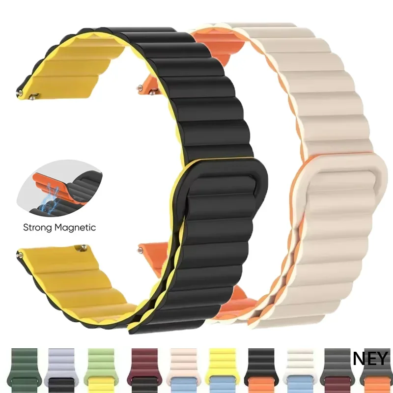 

Ремешок с магнитной петлей 20 мм 22 мм для Amazfit GTS 4/2/3/3pro/2e/GTS2 Mini/GTR 4/47 мм/GTR2, силиконовый браслет, ремешок для часов Amazfit bip