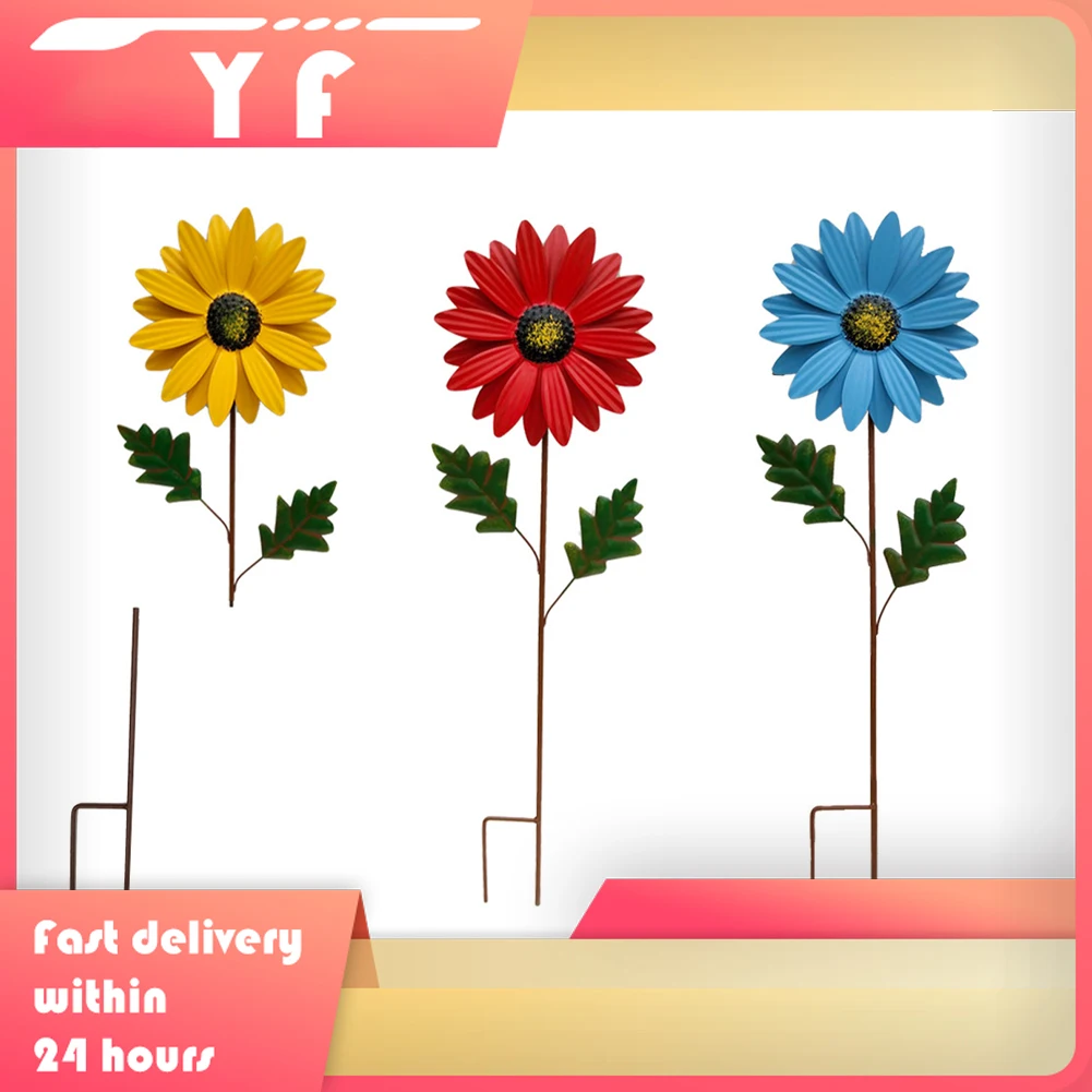 

Metal Daisy Garden Stake - Colorful Outdoor Floral Decor For Your Home Garden Stake Art Roses Garden Ornaments Outdoor