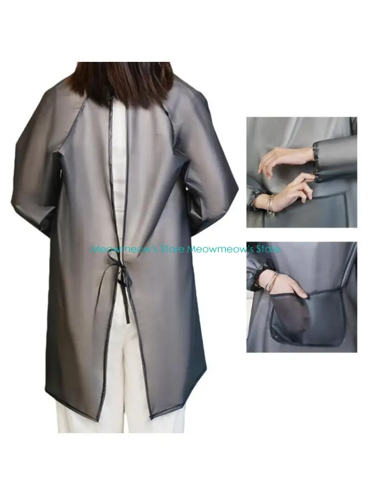 

W91A TPU Protective Apron Water Resistant Oil Proof Wear for Food Service Workers