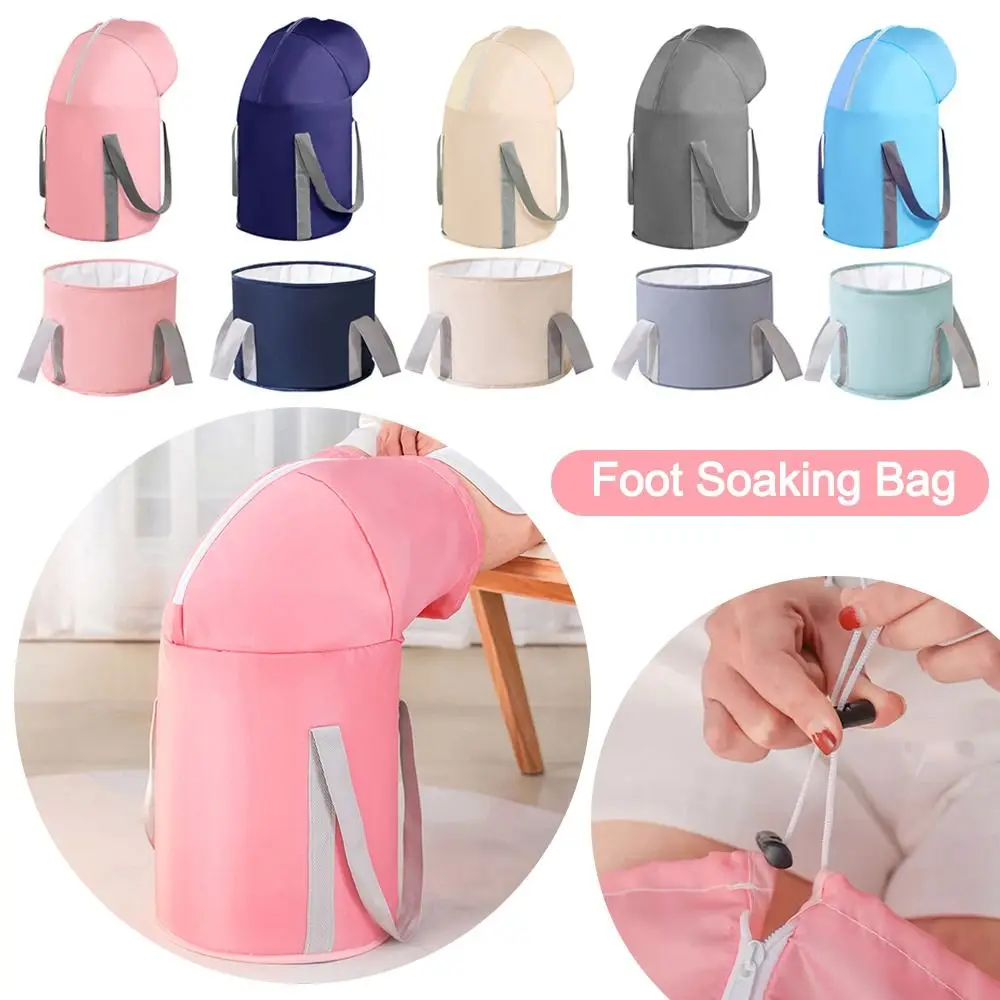 Household Foot Soaking Bag Insulation Bucket With Handle Foldable Bucket Bag Warm Anti-leak Foot Spa Basin Home Dormitory