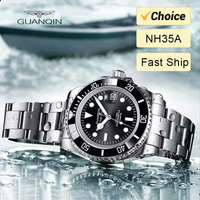 GUANQIN 2024 New Mens Watches Top Brand Luxury Military Men Watch Mechanical Automatic Watch for Men 100m Waterproof Sports