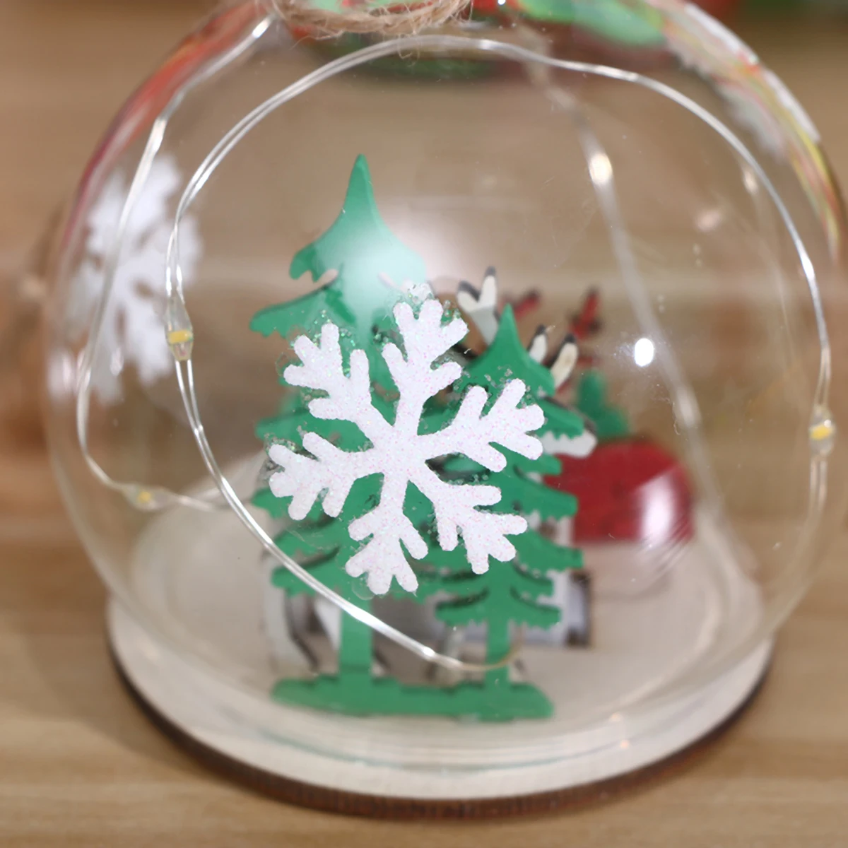 

Glass Dome Lamp Decorative Light Christmas Ornament LED Lights Decoration Desktop