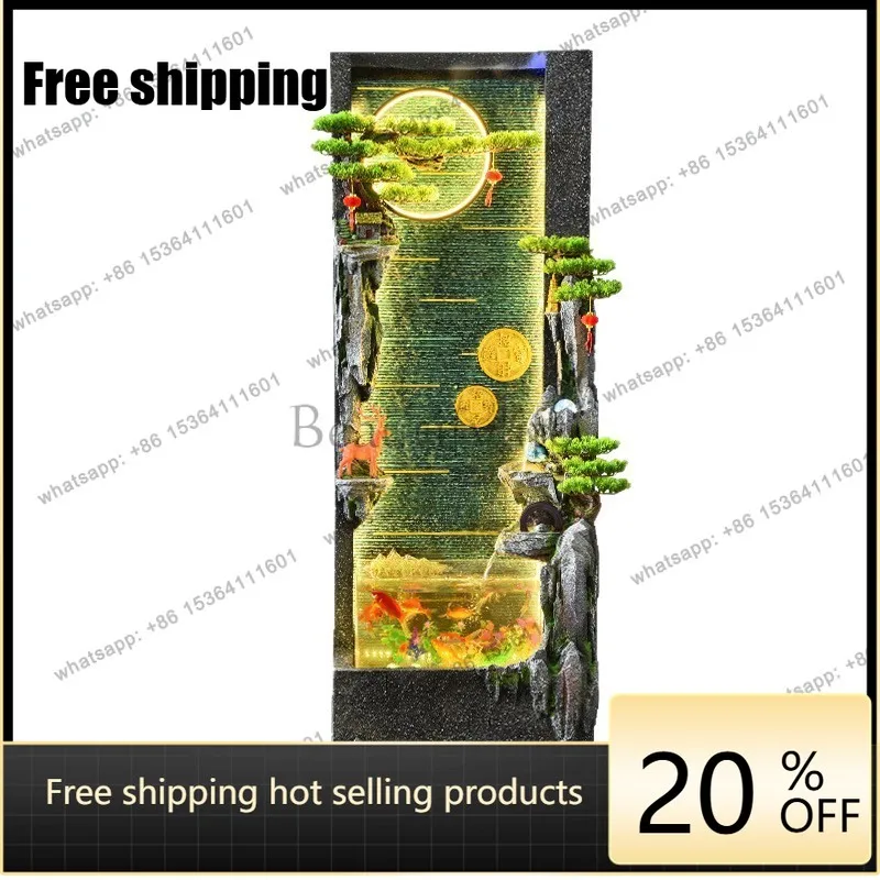 Landscape artistic conception flowing water fountain living room balcony hotel villa courtyard decoration ornament zen