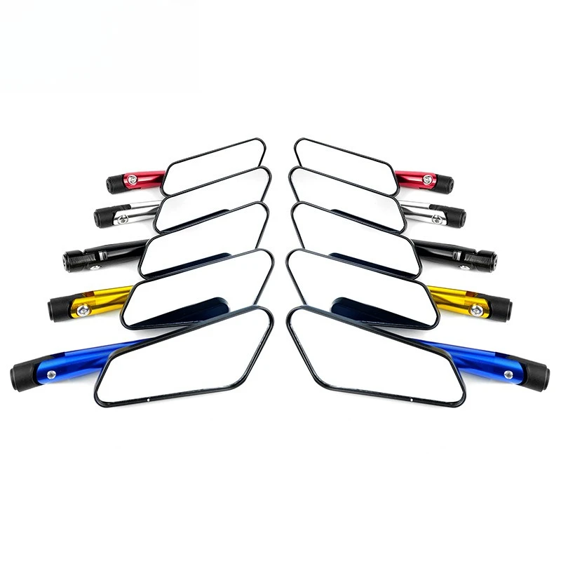 Motorcycle Electric Bike Rearview Mirror - Universal Adjustable Convex Side Backup Mirror for Scooter Moped