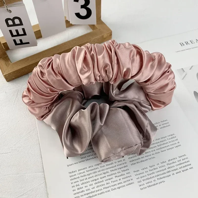 حرير الشباك بدون حرارة Scrunchies لينة مطاطا الحرير الحرير Scrunchies العلاقات الشعر نعسان اكسسوارات التصميم ذيل حصان حامل