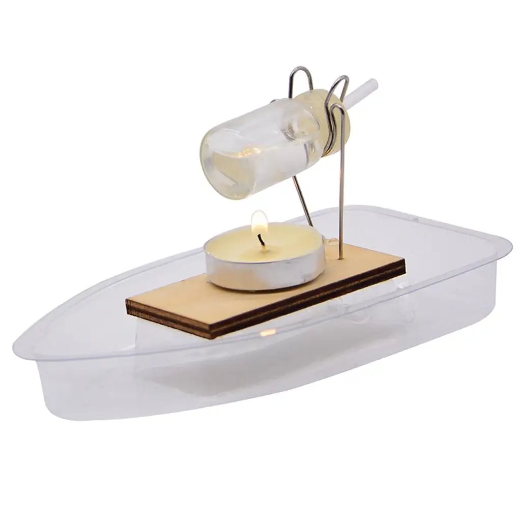 Plastic Steamboat Model Physics Educational Toys DIY Assembly Learning Kit Science Experiment Tool for Junior High School