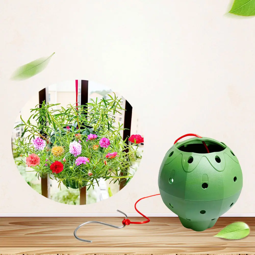 Multi Hole Sphere Flower Basket Plastic Planting Mold Hanging Ball Pot For Succulent Garden Home Decoration