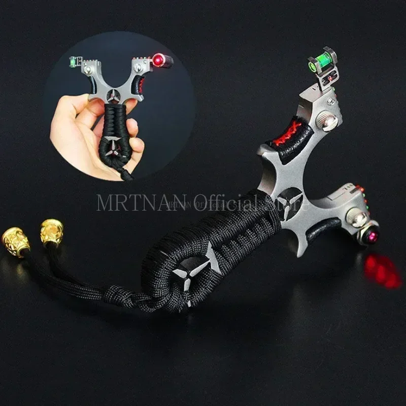 مقلاع معدني للرماية بالليزر للصيد في الهواء الطلق، حبال عالية الدقة، المنجنيق #2