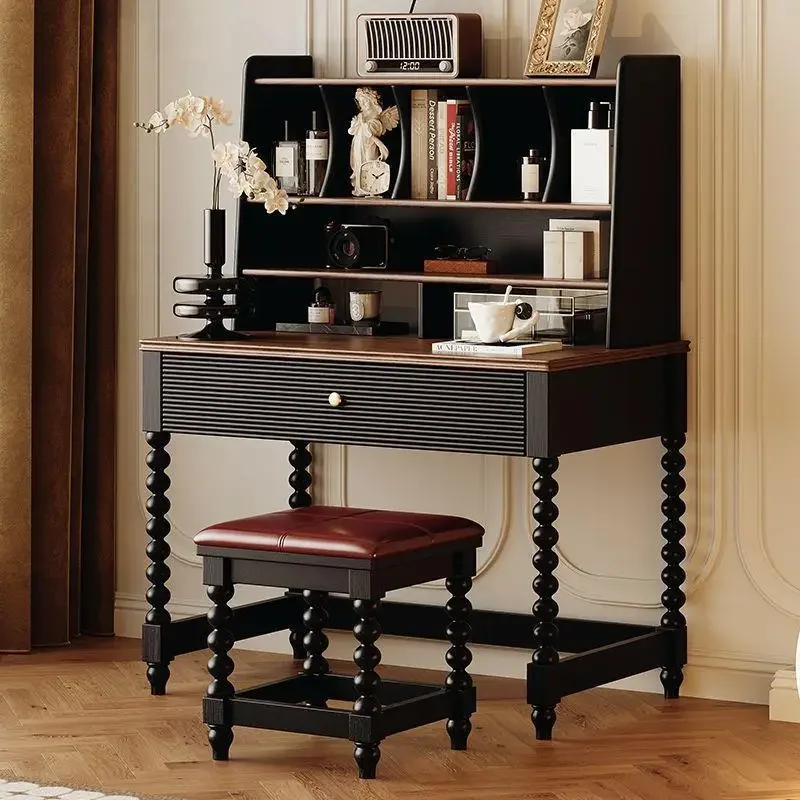 XCX simple pearl dresser American retro solid wood bedroom small apartment medium antique style, makeup table