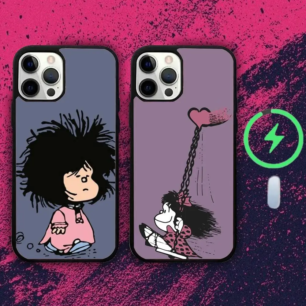 

Cartoon M-Mafaldas Phone Case For iPhone 16e,16,15,14,13,12,11,Plus,Pro,Max,Mini Magsafe Magnetic Wireless Charging