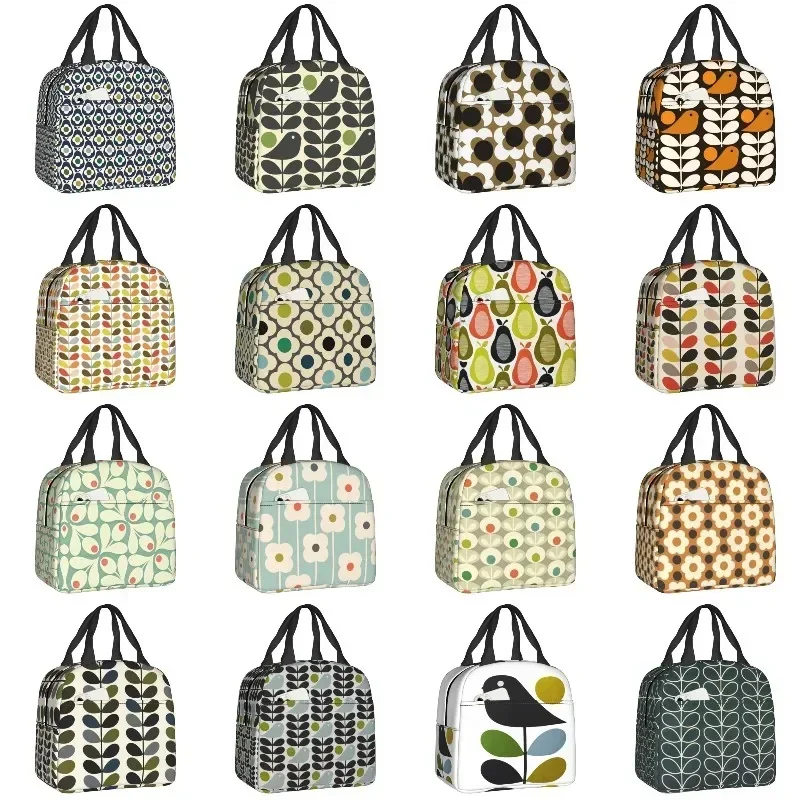 

Pears Whale Orla Kiely Insulated Lunch Tote Bag Mid Century Modern Portable Thermal Cooler Food Lunch Box Kids School Children