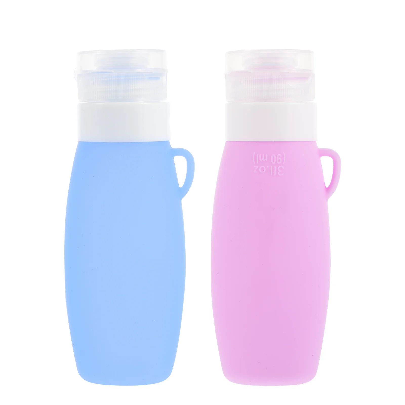 

2pcs Silicone Travel Bottle Set 90Ml Empty Lotion Dispenser For Shampoo Conditioner Creams Storage Holder Lightweight