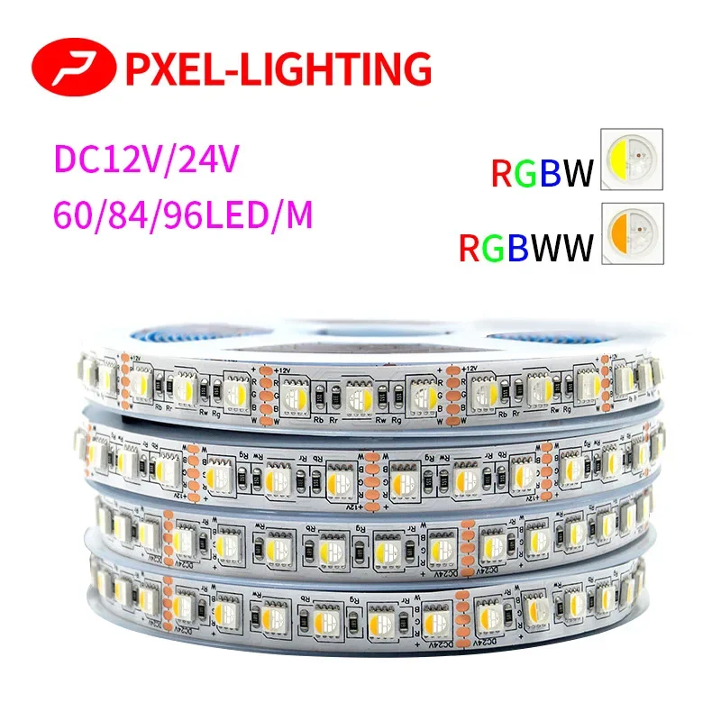 5M 12V 24V SMD5050 RGBW RGBWW LED Strip RGB White RGB Warm White, 4 Color in 1 LED Chip,60 LED/M IP20 IP65 Waterproof LED Tape