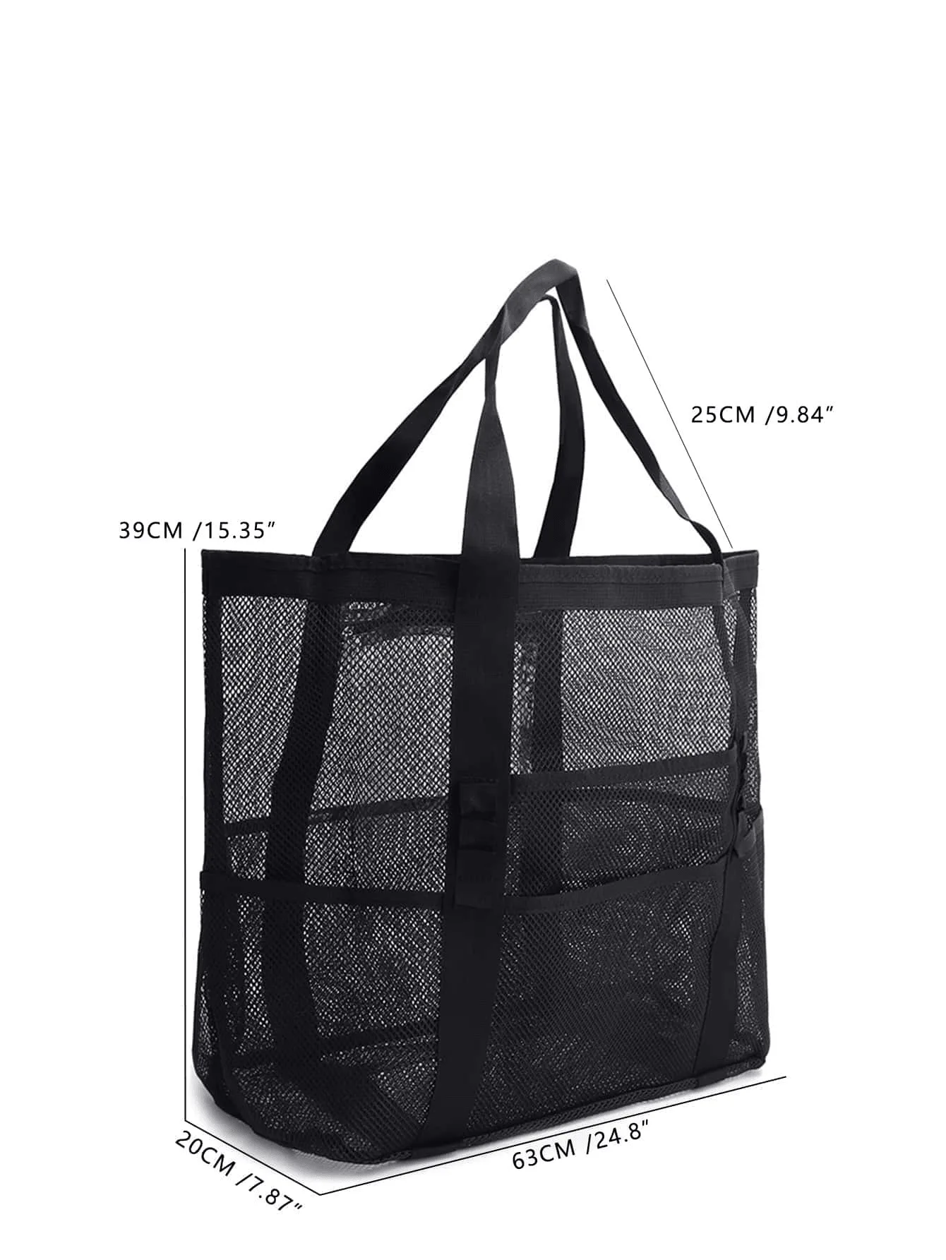 1pcs Unisex Large Capacity Multifunctional Mesh Handbag Beach Bag, Shopping Bag Suitable For Outdoor Sports Beach Swimming