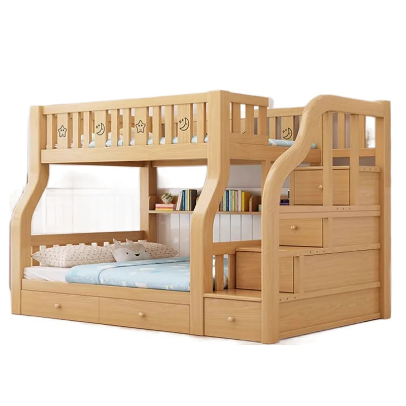 

Solid wood mother and child bed Thickened adult children's bed Two-layer bed Multifunctional
