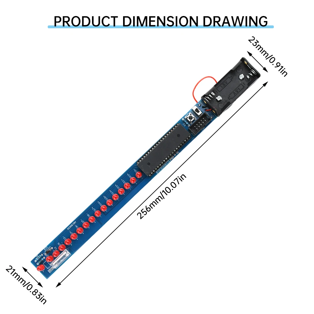 16-bit  LED Stick Light Rocker Diy Kit AT8951 Series Microcontroller DIY Electronic Production Kit Soldering Learning