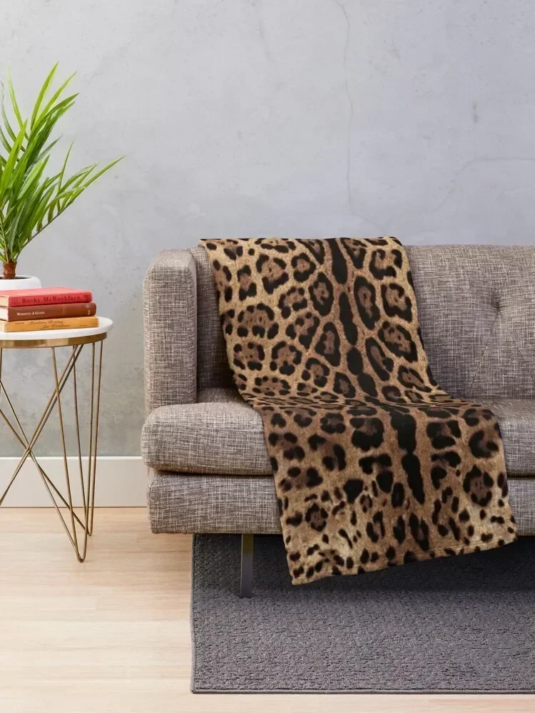 Leopard Print Skin Throw Blanket Luxury St Soft Plaid Polar Blankets Sofas Of Decoration manga Blankets