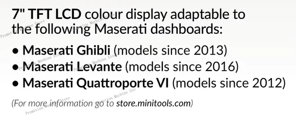 LCD Display For Maserati dashboards Maserati Ghibli Levante Quattropor VI instrument clusters LCD colour display replacement