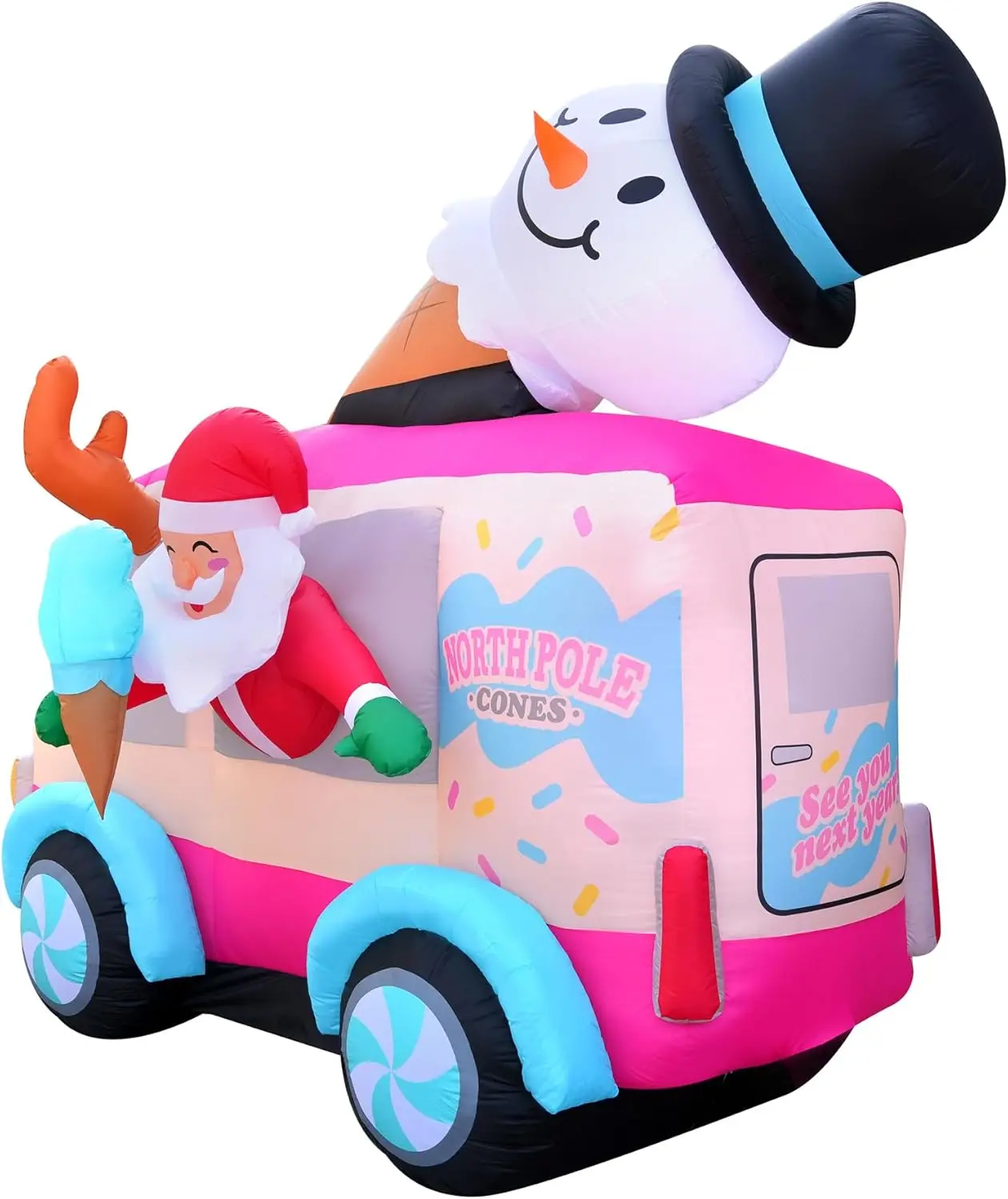 Outdoor Christmas Decorations Blow Up X-mas Decorations for Yard, Lawn & Garden Internal Lights & Built-in Fan image 2