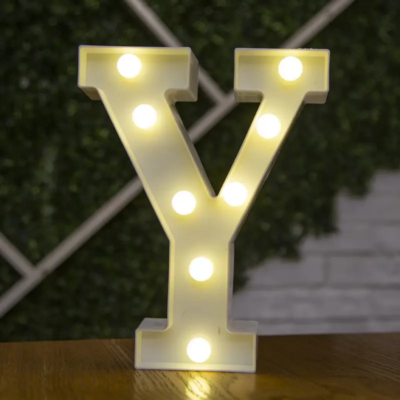 Alphabet Letter LED Nights Lights Number Lamp Decor Party Room Birthday Wall Wedding Home Decorations Personalised Ornaments - Image 21