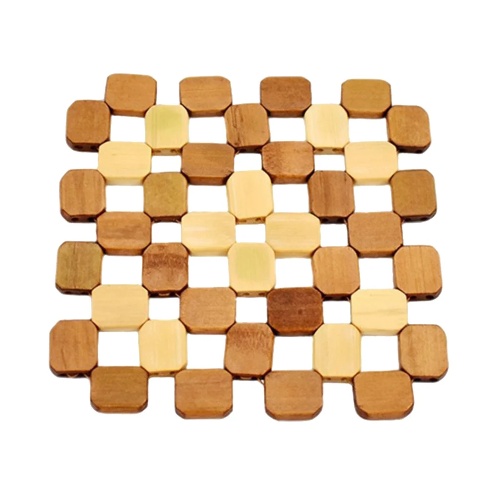 

Bamboo Placemat Heat Insulation Table Mats Non Slip Square Kitchen Accessories Thickened Material High Temp Resistance Easy