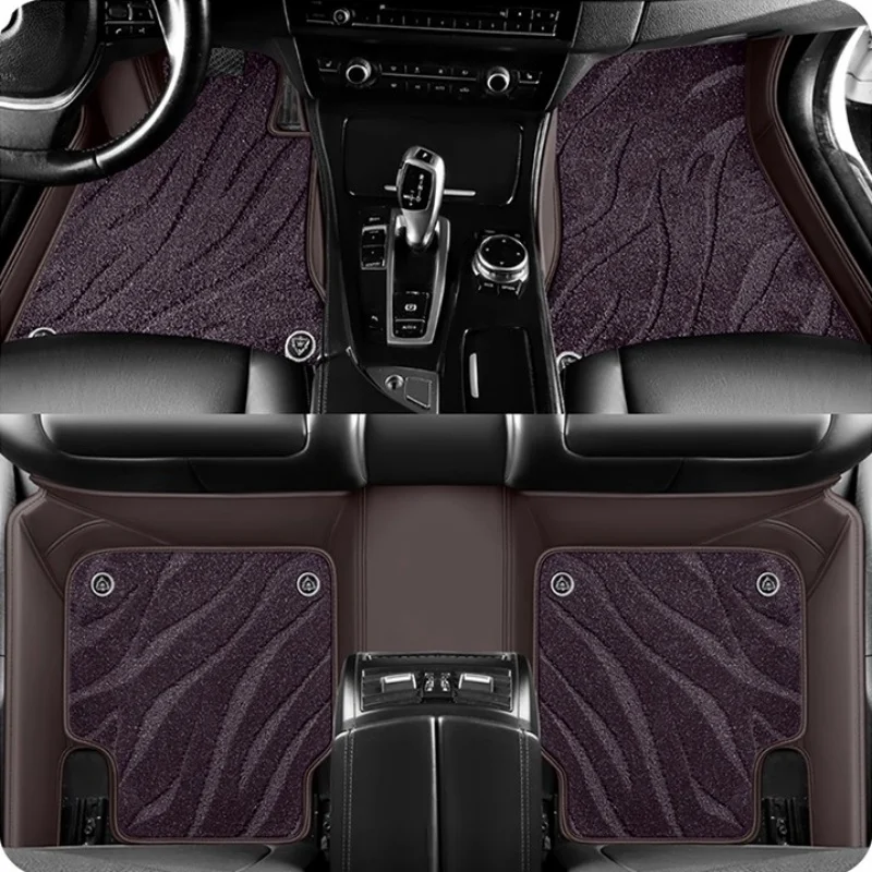 5D Custom Car Floor Mats For Bentley Flying Spur Model Auto Carpets Double Layer Foot Coche Floor Blanket