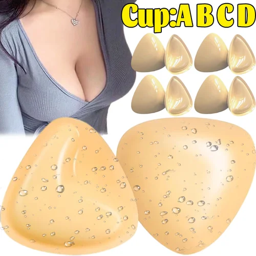 Sujetador adhesivo de doble cara, Nserts invisibles, almohadillas de esponja gruesa para realzar los senos, traje de baño para mujer, potenciador de copa de Bikini
