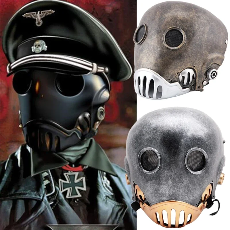 Horror The Clockwork Man Hellboy Masks Halloween Movie Masquerade Kroenen Full Face Helmet Resin Mask Adult Size Cosplay Prop